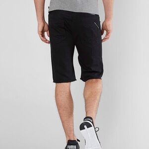 $132 Cult of Individuality Black shorts denim distressed ripped 30 jeans Rebel